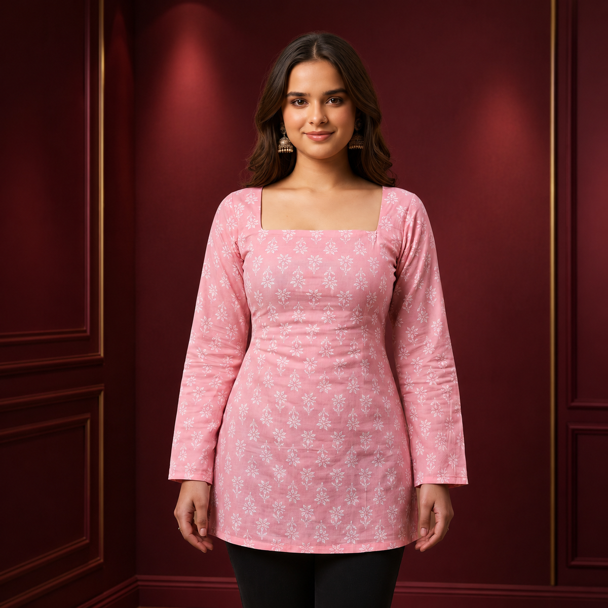 Women's Printed Rayon Short Kurti Top | Casual Everyday Wear | Soft & Comfortable | Ready to Wear
