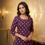 Elegant Maroon Printed Rayon Kurti | Everyday Ethnic Fashion for Women | Ready to Wear