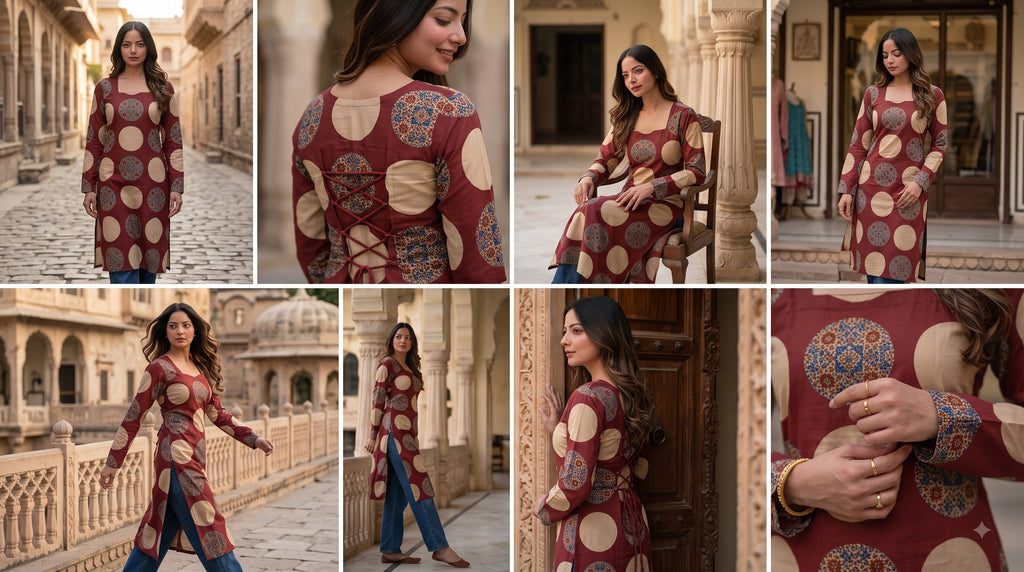 Premium Heavy Cotton Printed One Piece Kurti